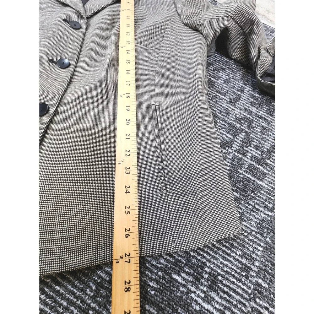 Pendleton Blazer Jacket Women 16W Houndstooth 100% Virgin Wool